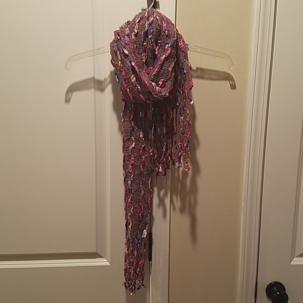 Colorful ribbon scarf